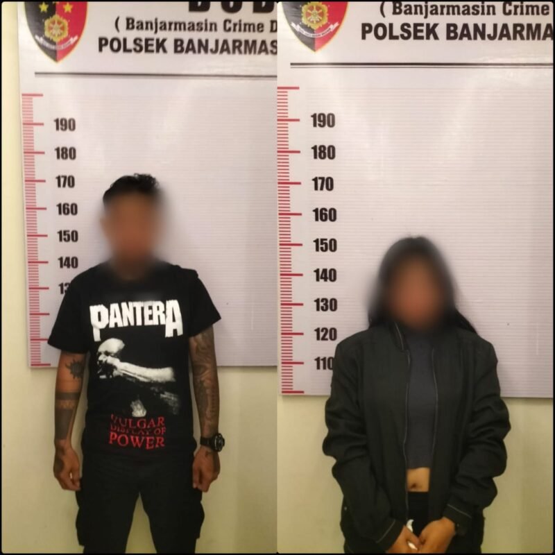 Pasutri Beserta Penadah Hasil Curian Digiring ke Mapolsek Banjarmasin Utara