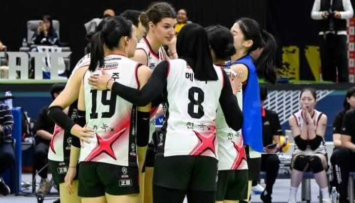 Receive Kurang Baik, Red Sparks Diperkuat Megawati Takluk 0-3 Atas Pink Spiders di Leg Pertama Final Liga Voli Korea