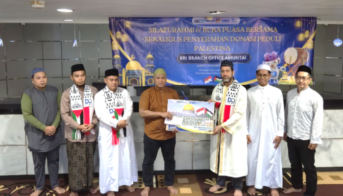 BRI BO Amuntai Buka Puasa Bersama dan Serahkan Donasi Peduli Palestina