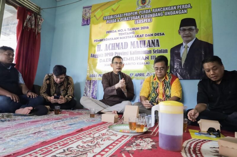 Anggota DPRD Kalsel H. Achmad Maulana Sosialisasikan Perda Pemberdayaan Masyarakat dan di Barito Kuala 1 IMG 20250418 WA0017 scaled e1744945776577