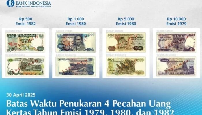 Masyarakat Bisa Tukar Uang Kertas Emisi 1979, 1980, 1982 di BI hingga 30 April