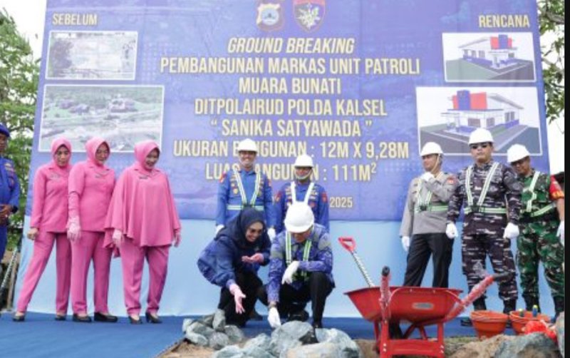 Apresiasi Pembangunan Markas Unit Patroli Ditpolairud Polda Kalsel di Pantai Muara Bunati 1 Hal 12 Tanbu 25 klm 1