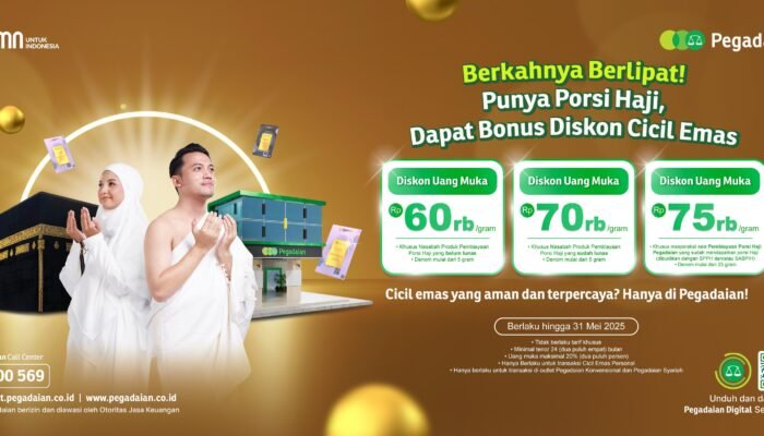 Cicil Emas di Pegadaian Dapat Diskon Uang Muka, Intip Caranya di Sini!