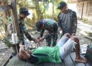 Personel Satgas TMMD ke-124 Sigap Obati Warga Terluka Saat Kerja 9 Personel Satgas TMMD ke-124 Sigap Obati Warga Terluka Saat Kerja