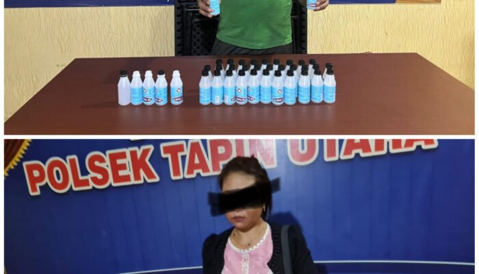 Polsek Tapin Utara Amankan Penjual Miras Oplosan