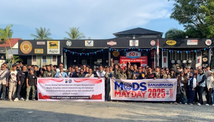 Cegah Anarkisme, Balap Liar dan Premanisme, Polda Kalsel Kolaborasi dengan Banjarmasin Mods Mayday 2025