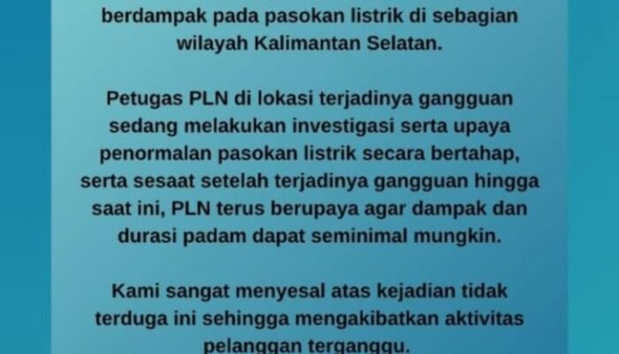 Malam Iduladha Kota Banjarmasin Diwarnai Pemadaman Listrik