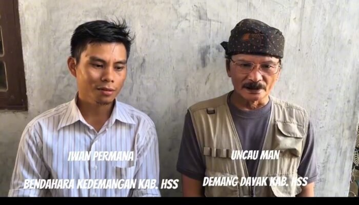 Dua Damang Adat Dayak dan DAD HSS Imbau Masyarakat Jaga Kamtibmas