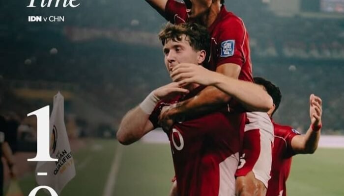 Taklukkan China 1-0, Indonesia Selangkah Lagi Lolos ke Putaran Keempat Kualifikasi Piala Dunia Zona Asia