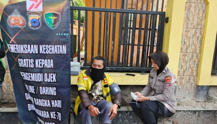 Polresta Banjarmasin Gelar Pemeriksaan Kesehatan Gratis untuk Driver Ojol