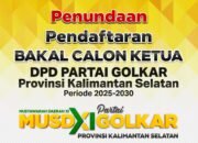 Musda Golkar Kalsel Resmi Mundur, Penjaringan Ketua Baru juga Ikut Ditunda 8 Musda Golkar Kalsel Resmi Mundur, Penjaringan Ketua Baru juga Ikut Ditunda