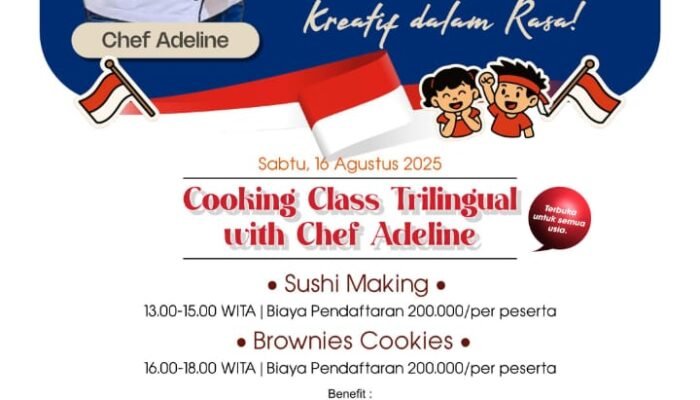 Peringati HUT RI ke-80, Holiday Inn Express & Suites Banjarmasin bersama Chef Adeline Bakal Gelar Kelas Memasak dan Membuat Kue