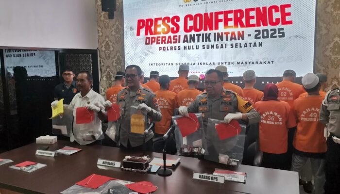 Operasi Antik 2025, Polres HSS Ringkus 13 Pengedar Sabu