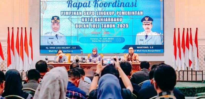 Rakor Perdana, Wali Kota Banjarbaru Lisa Halaby Paparkan Visi EMAS dan 100 Hari Kerja 1 hAL 6 3 klm bjb 1 1