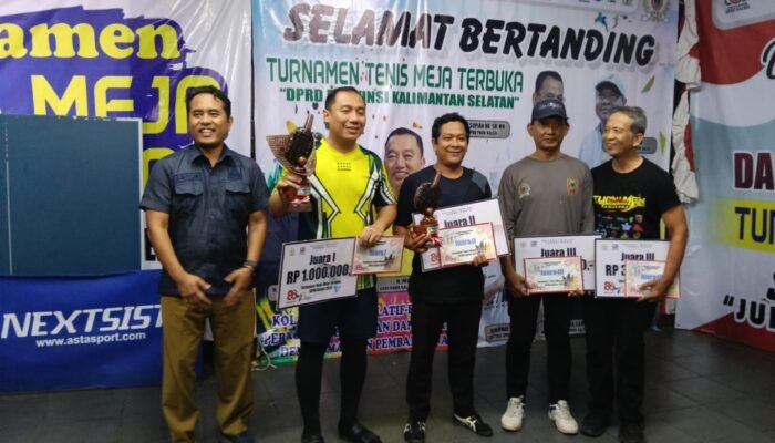 Addy Prasetya R, Sebet 2 Nomor Juara di Turnamen Terbuka Tenis Meja Ke-V DPRD Kalsel