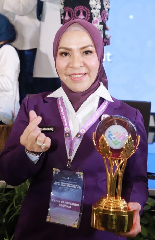 1 25 klm tinggi 65 cm Kontrak Pemprov 22 Hj Fathul Jannah Muhidin TP Posyandu raih juara 1Nasional