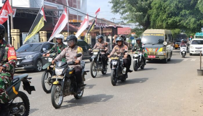 Patroli Gabungan TNI – Polri dan Pemkab HST Jaga Kondusifitas Wilayah