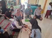 Kepedulian TNI-Polri, Babinsa dan Bhabinkamtibmas Dampingi Posyandu di Barabai Barat