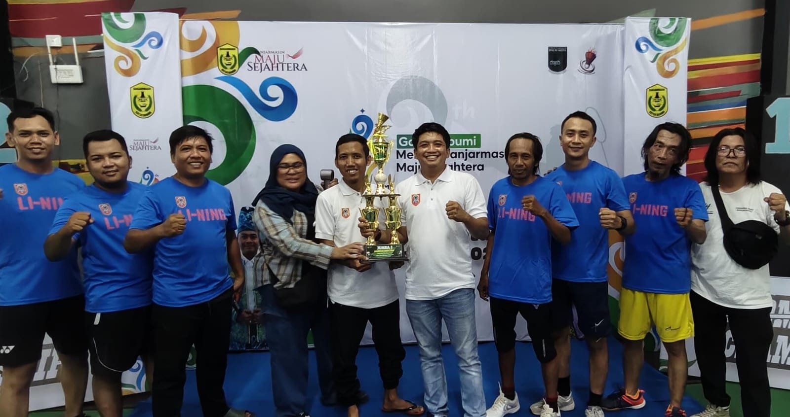 GJRB Pemprov Kalsel Juara Turnamen Bulutangkis Antar Desk Wartawan 1 IMG 20250928 WA0029