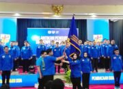 Pertama di Kalsel, Pelantikan DPD KNPI HST Gunakan MC AI dan Video Mapping