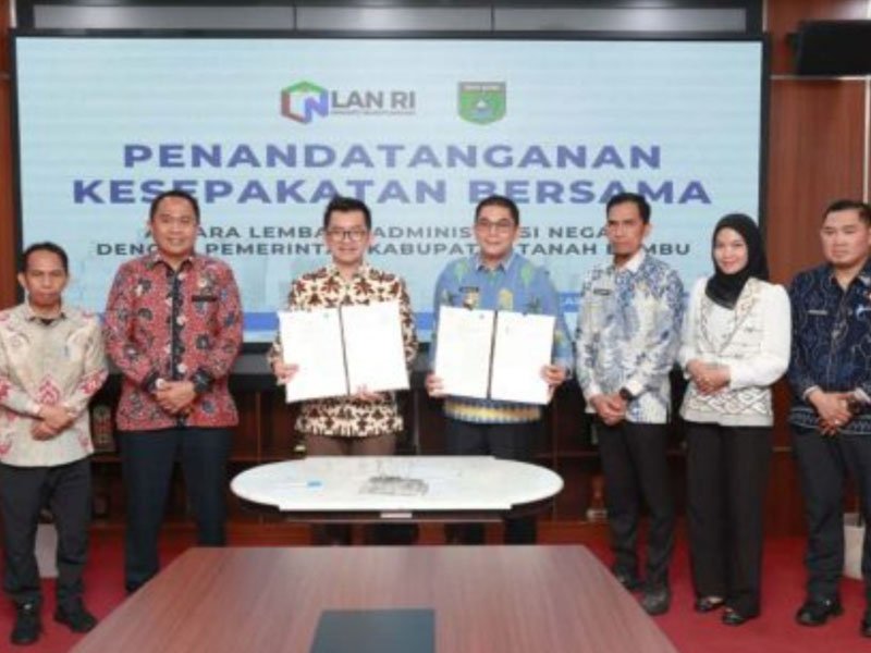 Pemkab Tanbu Teken MoU Pengembangan Kapasitas dan Pembelajaran ASN Dengan LAN 1 Hal 12 Tanbu 35 klm 15
