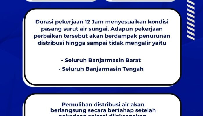 PAM Bandarmasih Sigap Perbaiki Kebocoran Pipa Tranfer Diamter 630 di Jalan Setoyo S Banjarmasin