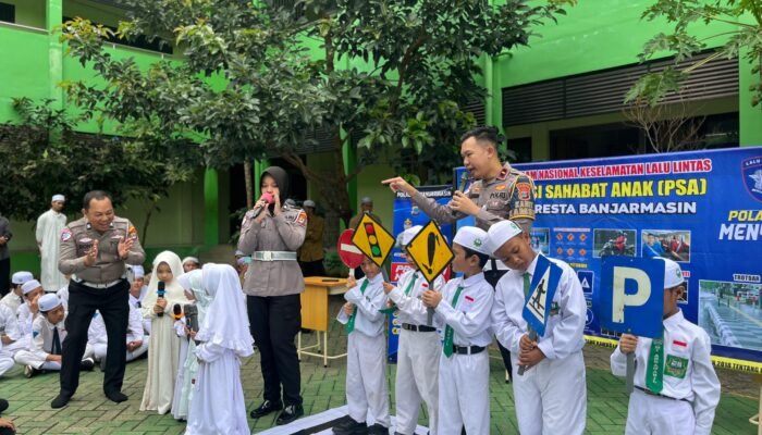Polisi Sahabat Anak: Satlantas Polresta Banjarmasin Tanamkan Kesadaran Tertib Lalu Lintas Sejak Dini