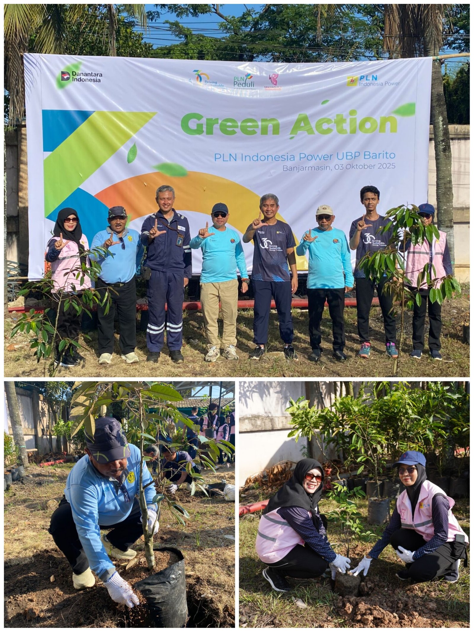 Peringati HUT ke-30, PLN Indonesia Power UBP Barito Gelar Green Action dan Tanam 515 Bibit Pohon 1 IMG 20251004 142928 scaled