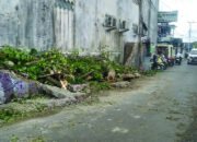 Pagar Tembok Indomaret di Kuripan Roboh