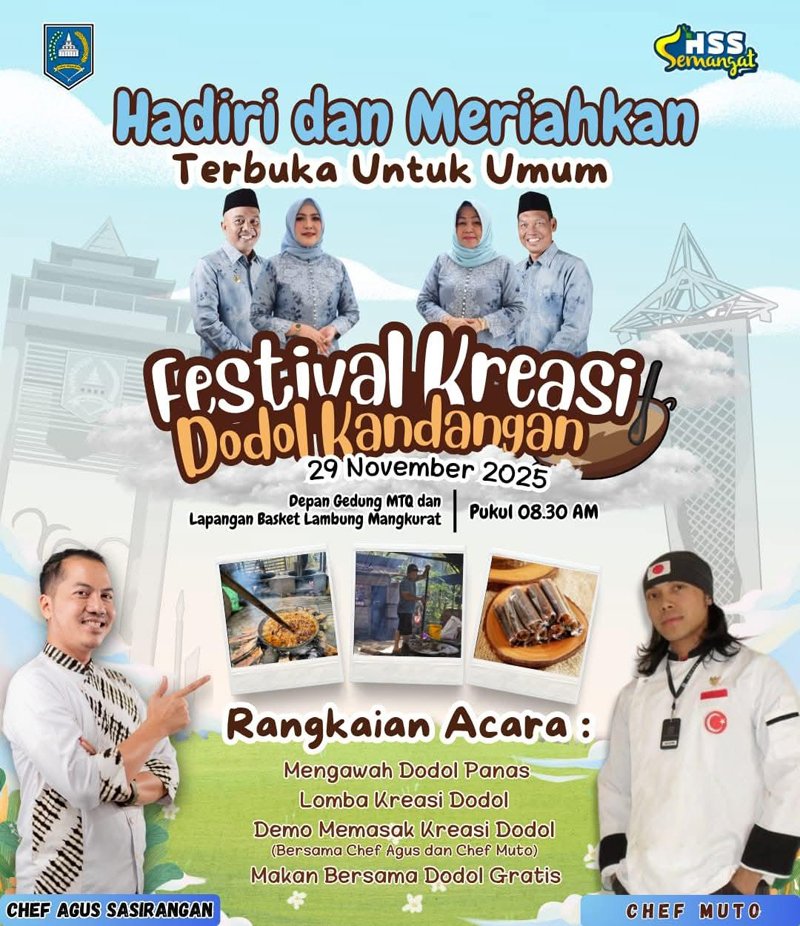 Festival Kreasi Dodol Kandangan Akan Hadirkan Chef Agus dan Muto 1 Hal 12 HSS 3 klm 13