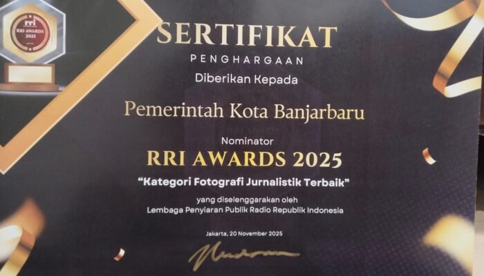 Banjarbaru Raih Penghargaan Nasional di RRI Awards 2025, Wali Kota: “Ini Penyemangat untuk Terus Bergerak Membangun Kota”
