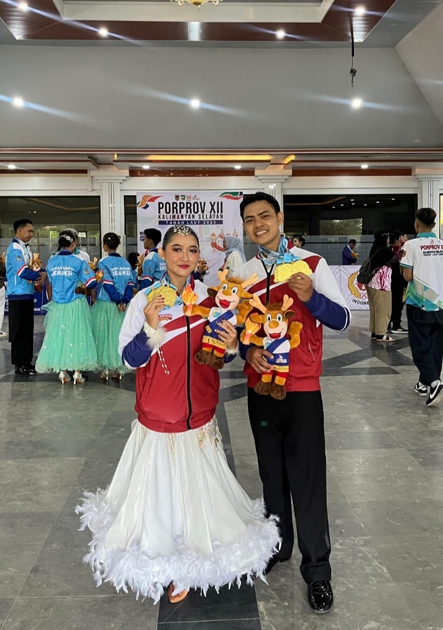Pasangan Cinta Kajol - Sirajuddin Borong Tiga Medali Emas Dance Sport di Poprov XII 2025 Kalsel 1 IMG 20251101 184859