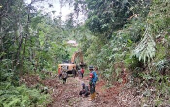 Babinsa Koramil 1002-01/BAS Dampingi Pembukaan Jalan Dari Desa Atiran Menuju Desa Batu Perahu 6 IMG 20251209 WA0024