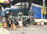 Jelang Hari Juang TNI AD, TNI/Polri dan Pemkab Bersihkan Pasar Kramat Barabai