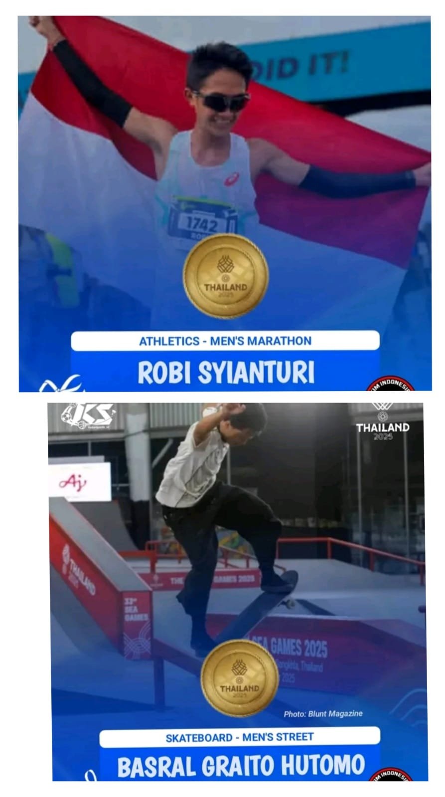 Pelari Marathon Robi dan Atlet Skateboard Basral Dulang Emas SEA Games 2025 1 IMG 20251214 WA0049