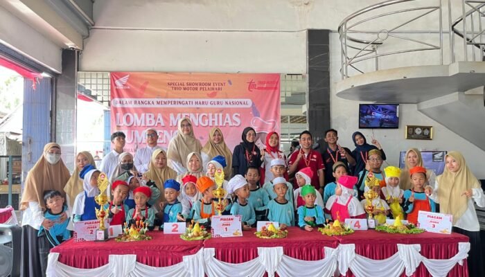 Lomba Menghias Tumpeng Jadi Momen Kebersamaan di Dealer Trio MotorPelaihari
