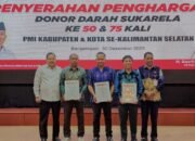 PMI Kalsel Apresiasi 455 Relawan Donor Darah Sukarela, Kebutuhan Capai 140.000 Kantong per Tahun