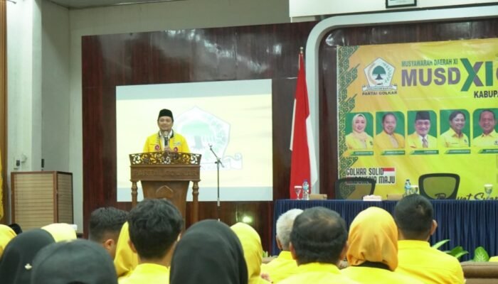 Hasnuryadi Tutup Musda XI Golkar Tanah Laut, H Agus Prasetya Terpilih Aklamasi