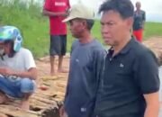 Wabup Tinjau Pembuatan Jembatan Darurat di Bangkau