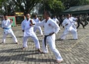 Dukung Profesionalisme Prajurit, Kodim 1002/HST Rutin Latihan Beladiri Karate