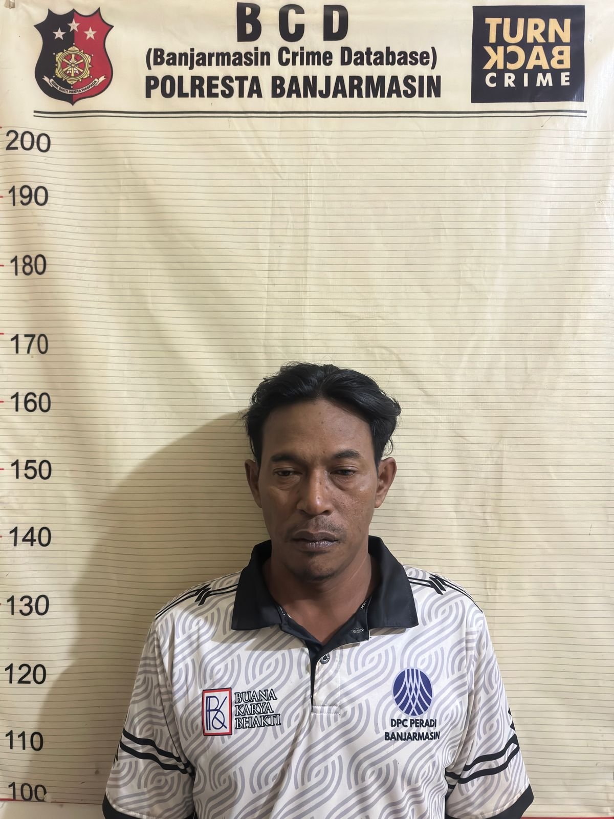 PELAKU - Pelaku penganiayaan yang menyebabkan juru parkir harus mendapatkan perawatan akibat luka tusukan. (Kalimantanpost.com/repro Polresta Banjarmasin).