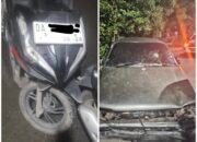 Viral, Mobil Terlibat Laka dengan Motor, Berakhir Tabrak Median Jembatan Dewi
