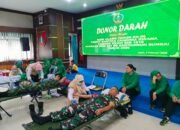 Persit KCK Tapin Tandai HUT ke-80 dengan Donor Darah
