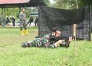 Asah Kemampuan Tempur, Kodim 1002/HST Gelar Latihan Menembak di Yonif 621/Manuntung