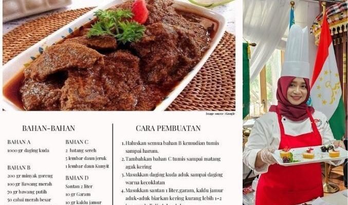 “Rendang Kuda” Diplomasi ala Chef KBRI Kazakhstan