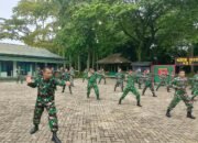 Latihan Pencak Silat Militer, Kodim 1002 / HST Tingkatkan Kemampuan Bela Diri dan Fisik Prajurit