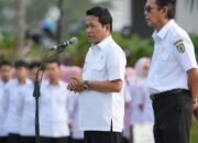 Bupati Balangan Pimpin Apel Gabungan Pasca Libur Lebaran 1447 H