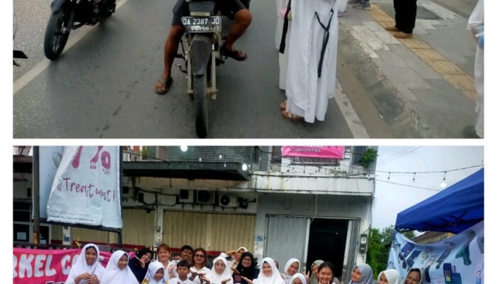 Kajol Manajemen dan Kajol Studio Banjarmasin Berbagi 300 Takjil ke Pengguna Jalan