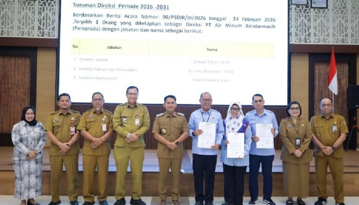 Tiga Direksi PAM Bandarmasih Resmi Terpilih, Peningkatan Pelayanan Jadi Fokus Utama