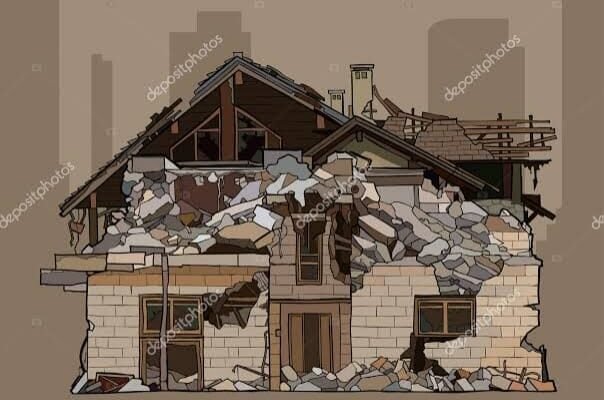 Diduga Sudah tak Layak Pakai, Toko di Pasar Ujung Murung Banjarmasin Runtuh